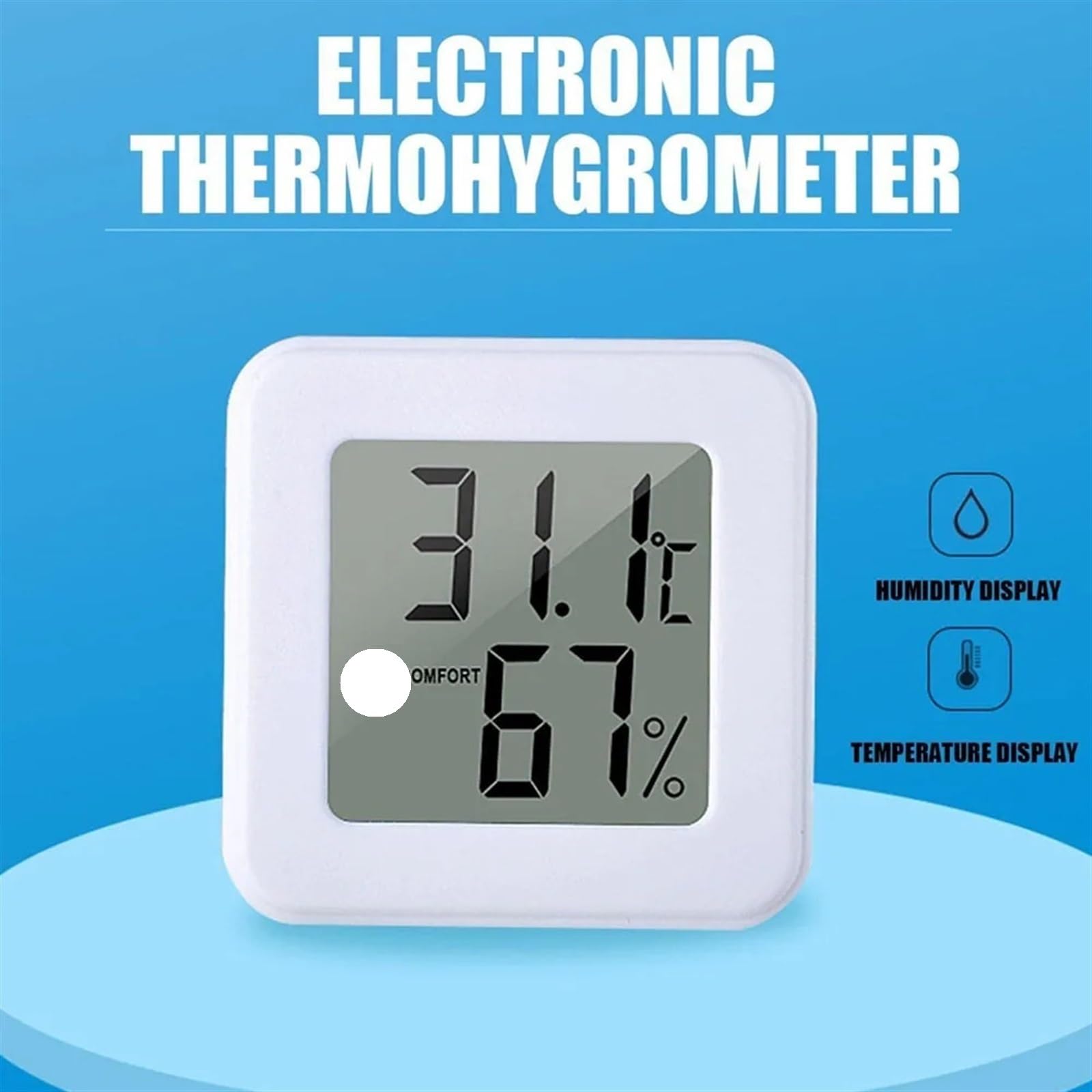 Igrometro digitale da interno, Termometro Digitale Igrometro Misuratore di Umidità e Temperatura Interna Bianco 1/2/4 pz(White 4pcs)
