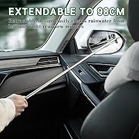 Vista 5 de Escobilla para espejo lateral de automóvil, limpiador telescópico retráctil, herramienta de limpieza antivaho y agua para clima lluvioso y brumoso