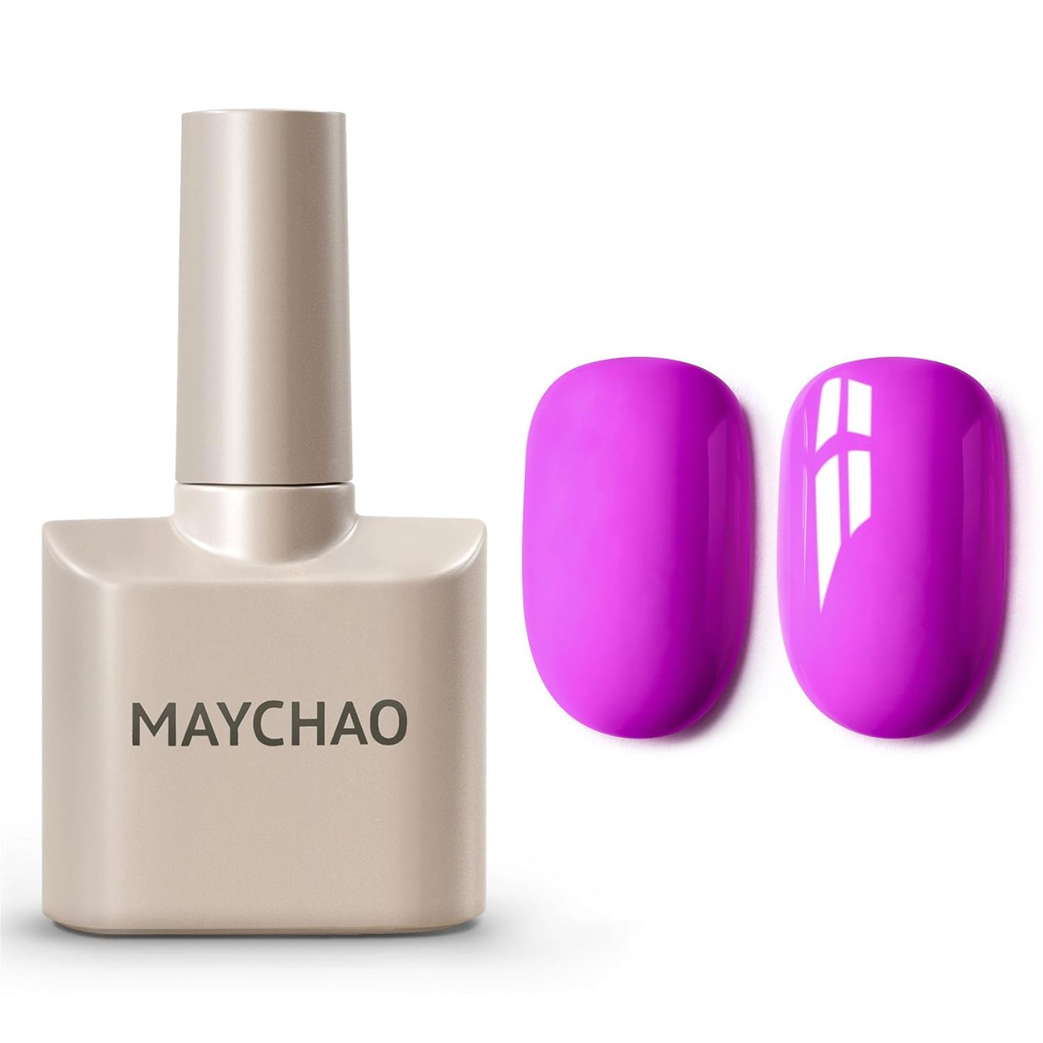 MAYCHAO 15ML Purple Gel Nail Polish 1Pc Bright Pink Purple Green Gel Polish Soak Off UV LED Nail Polish Nail Art Starter Manicure Salon DIY at Home, 0.5 OZ