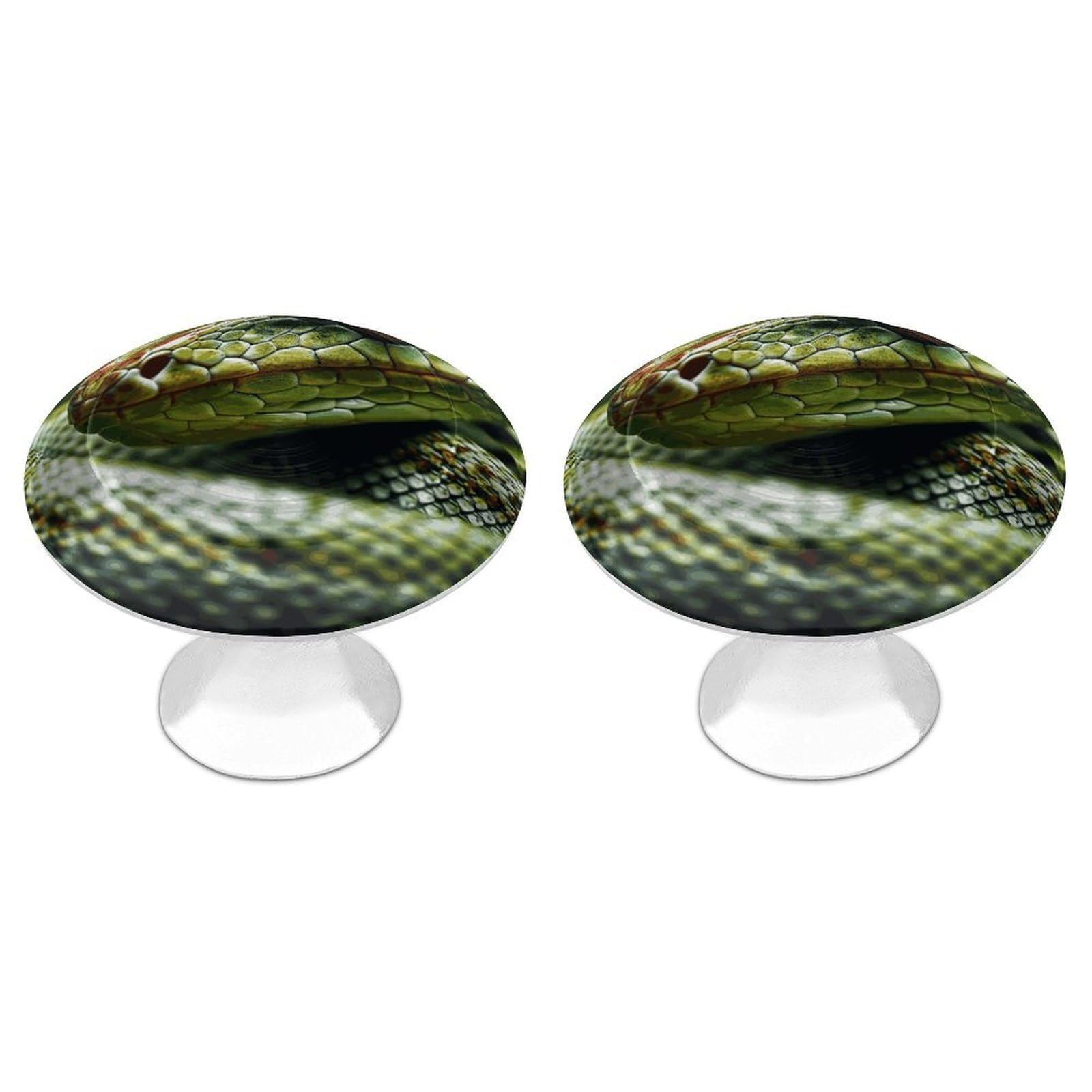 Btcowzrv Style Green Snake 2 Pack Cabinet Knobs Drawer Pulls