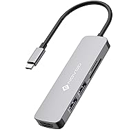 NOVOO Hub USB C 5 in 1 Multiporta Adattatore con HDMI 4K, 2 Porte USB 3.0