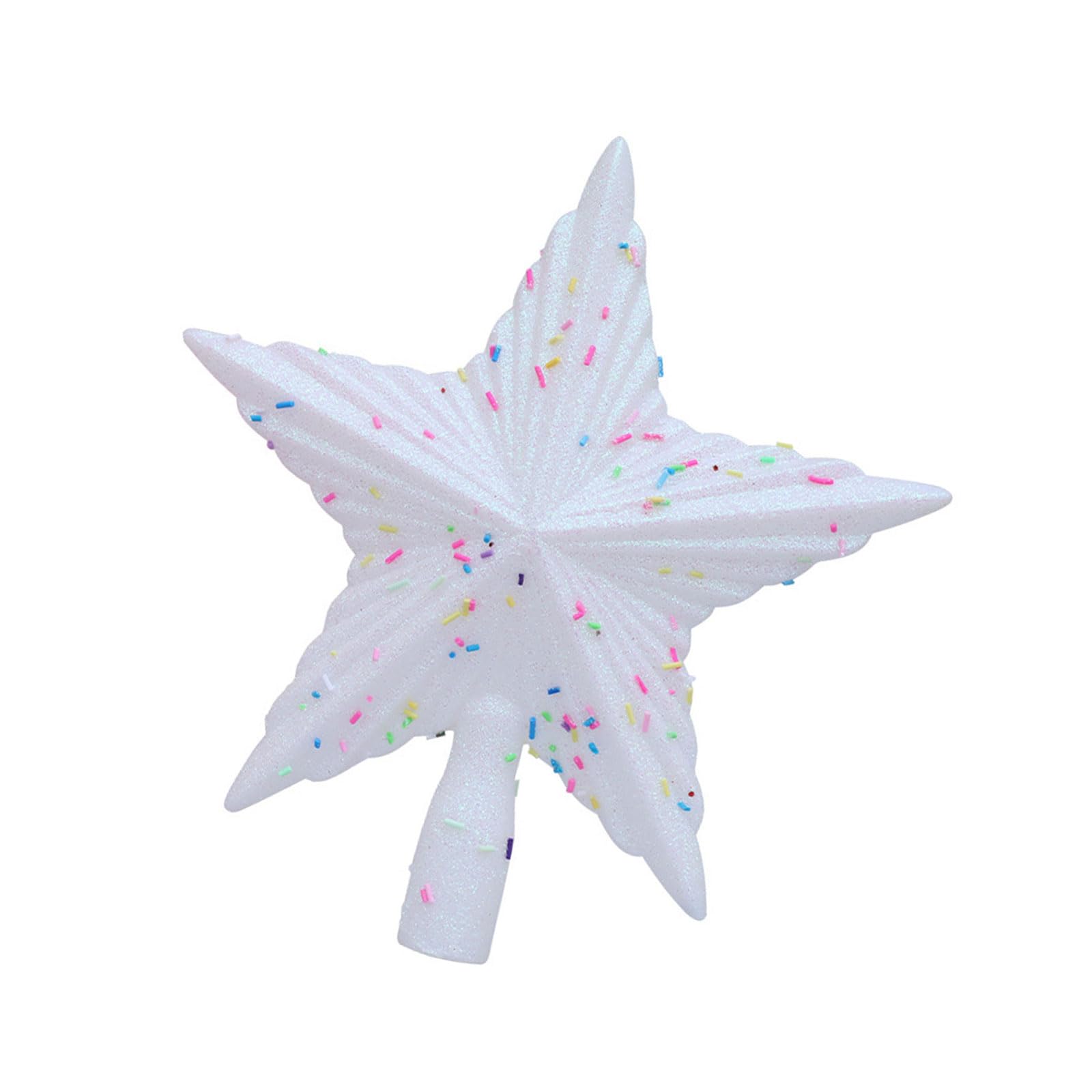 Five Pointed Star Christmas Tree Toppers Ornament for Home Shop Window Holiday Decoration Supplies Stylish Holiday Leader