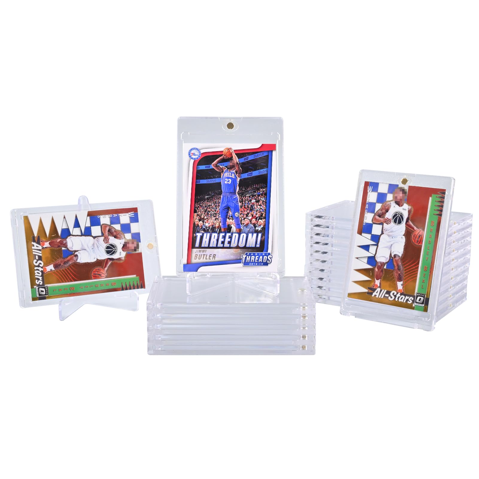 Tarjeteros magnéticos acrílicos de 20 unidades de 35 puntos, protectores transparentes para tarjetas de intercambio para deportes, MTG, béisbol y tarjetas de juego coleccionables (20)