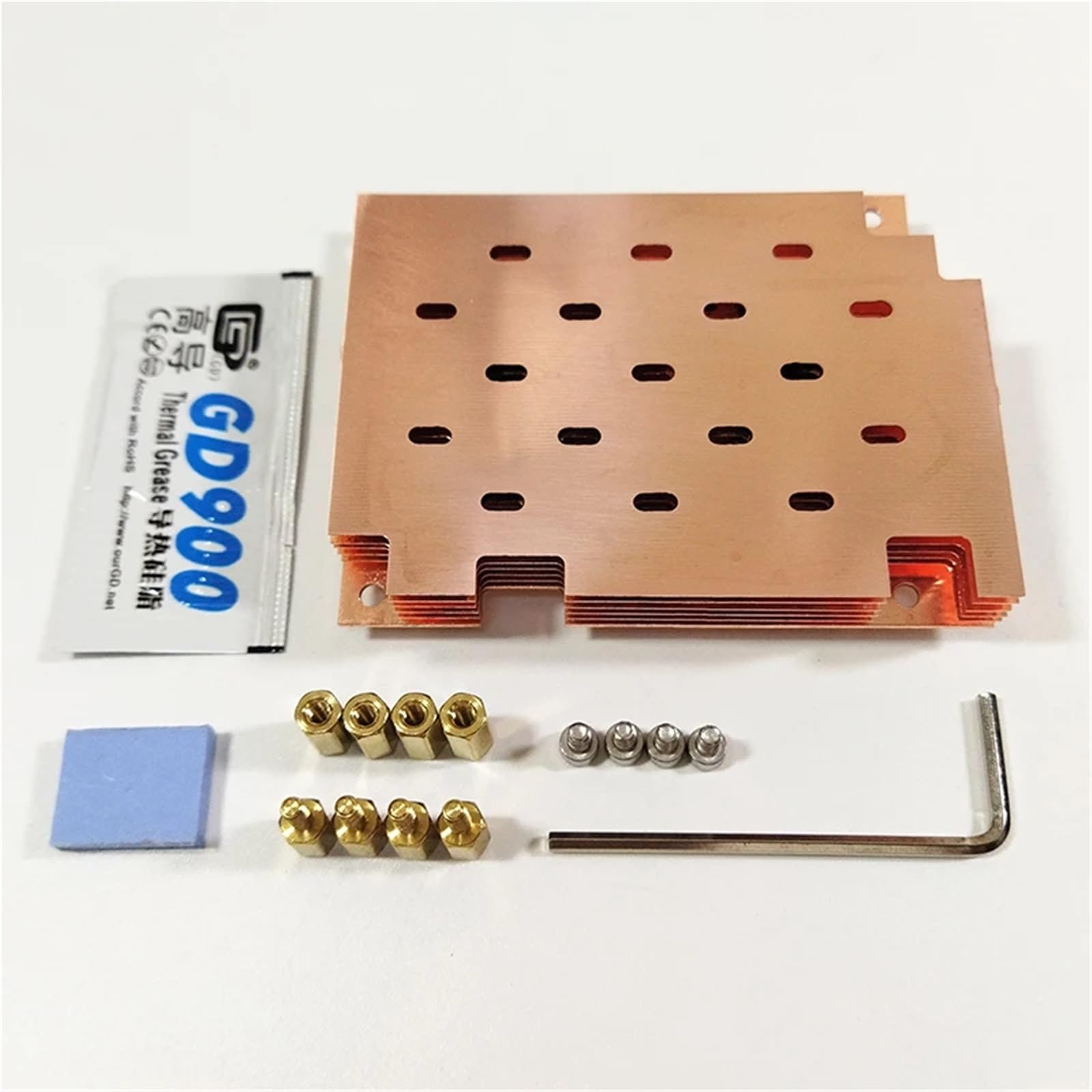 Pokrowiec ochronny do miedzianego radiatora Dragon Q6A Pasywny radiator chłodzący z metalową obudową (10 grubości 18,1 mm)