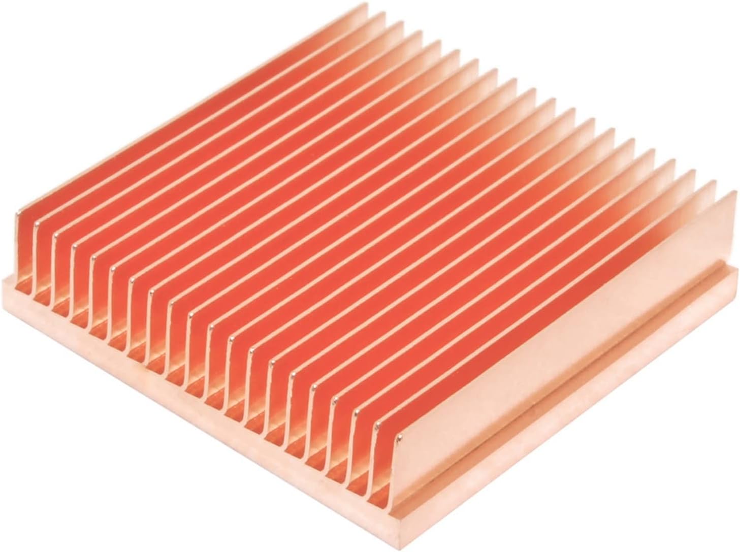 C'EsTBon LINGFE 40x40x10mm Pure Copper Heatsink Skiving Fin DIY Heat Sink Radiator Compatible for Electronic CHIP IC Cooling Cooler Joyous