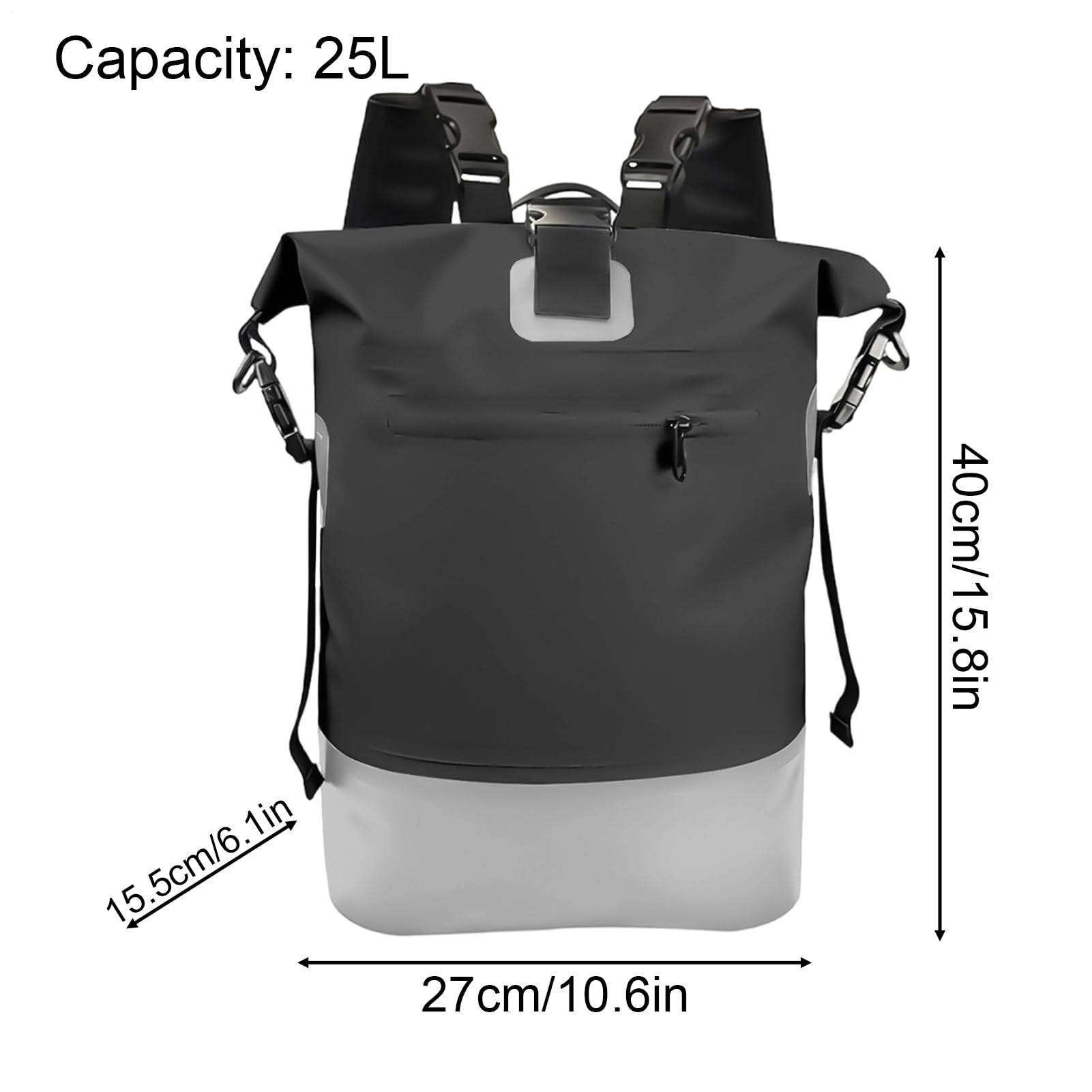 Generisch Wodoszczelny plecak, 25 l, zapięcie na rolkę, torba outdoorowa, plecak kempingowy, dla mężczyzn, wędrówek, na kemping, do aktywności na świeżym powietrzu, wspinaczki górskiej, trekkingu