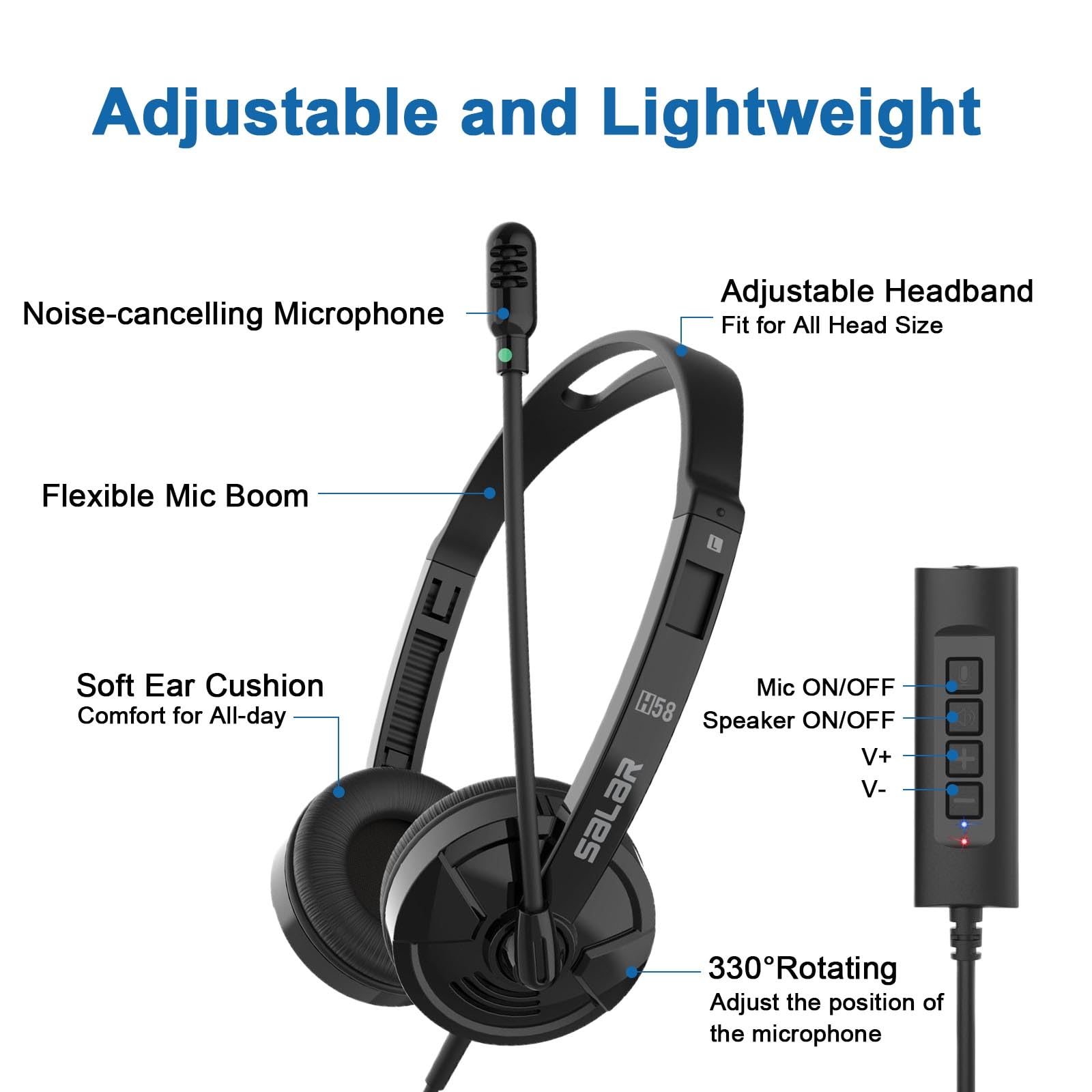 Aazon.co: USB Headset With Icrophone Noise Cancelling &ap; Audio