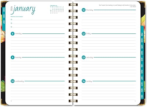 Miniatura 6 de Agenda 2024 de tapa dura (noviembre de 2023 a diciembre de 2024) Agenda diaria semanal mensual de 5.5 x 8 pulgadas, agenda anual. Marcapáginas,