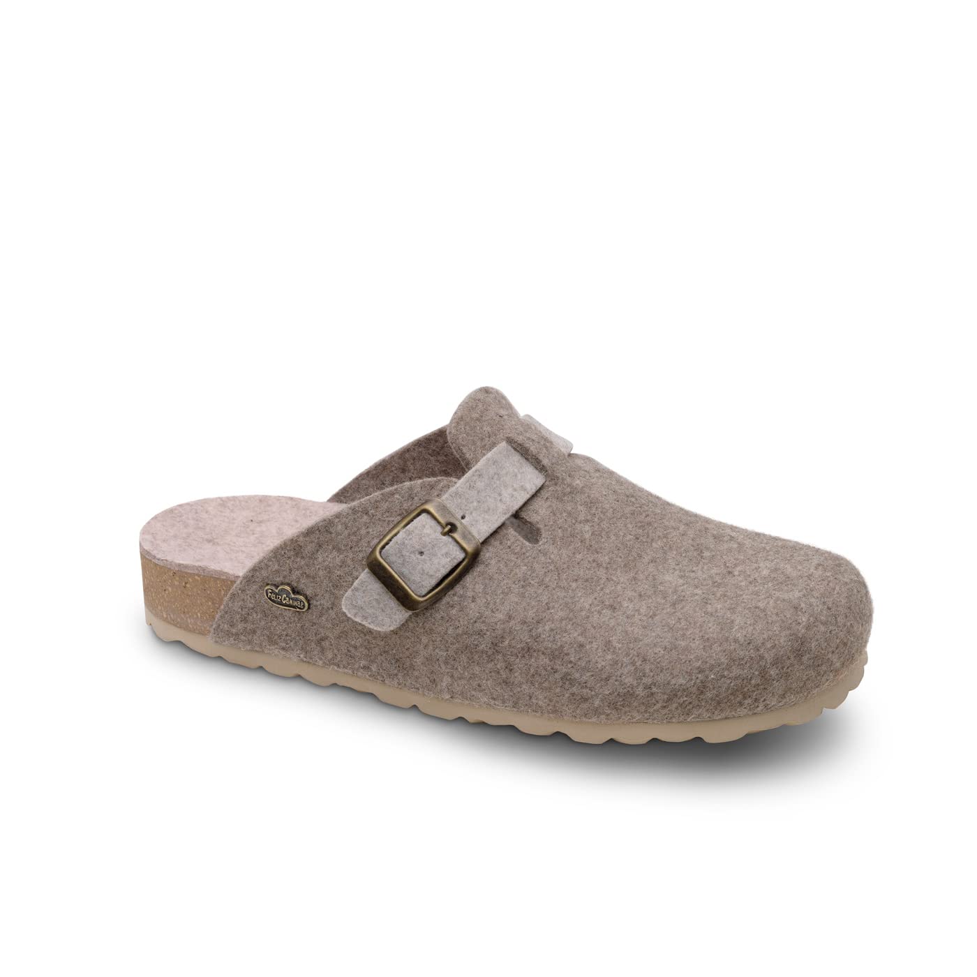 FELIZ CAMINAR Zapatilla de Estar por casa cómodas y Calientes Domus Suela Antideslizante, Plantilla de Corcho Natural anatómica y ergonómica - Made in Spain (Chocolate 37)