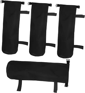 Angoily Juego De 4 Bolsas De Arena Con Pesas Para Carpas Resistentes Para Publicidad Exterior Color Negro