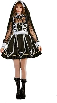 Amazon.co.jp: ハロウィン コスプレ シスター 修道女 衣装 レディース