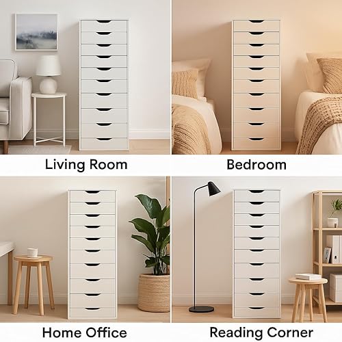 Miniatura 99 de Naomi Home Cómoda de 5 cajones para dormitorio, alta y elegante, con ruedas y estantes de almacenamiento, pequeña para guardarropa, para maquillaje,