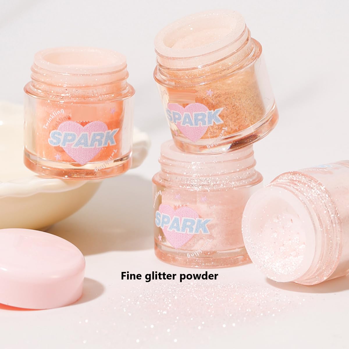 Evidenziatore polvere viso corpo luccichio polvere diamante rosa viso glitter polvere splendente viso evidenziatore corpo illuminatore corpo shimmer polvere per capelli viso gambe guancia