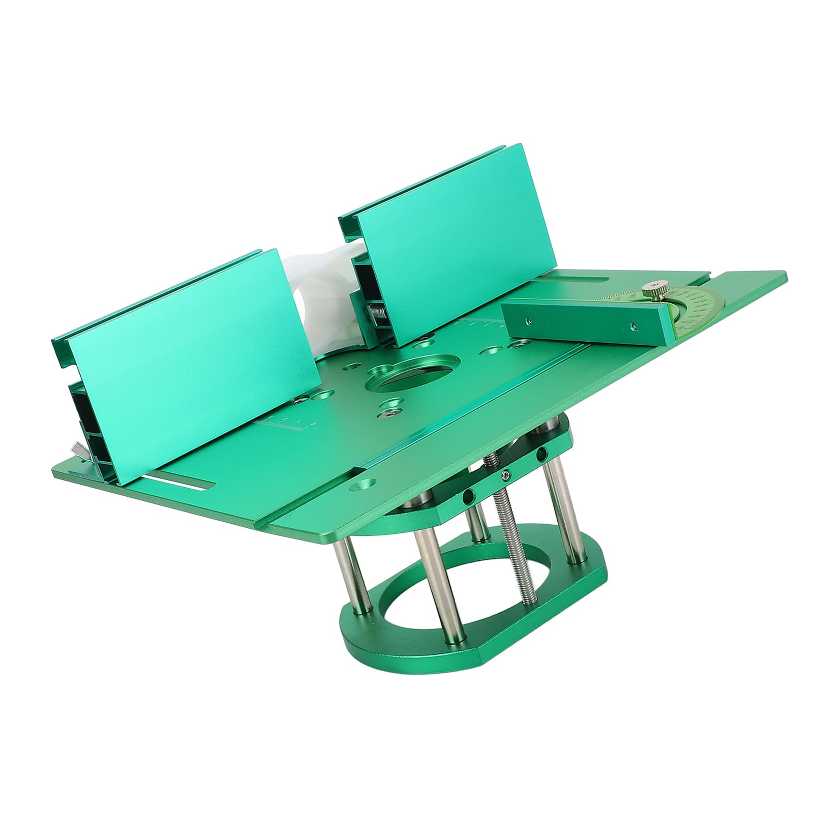 Fabater de Placa de Fresado para Carpintería de Alta Precisión, Kit de de Fresado Manual Versátil, Elevador de Mesa Verde Estable para Mayor Eficiencia, Ideal para Entusiastas del Bricolaje