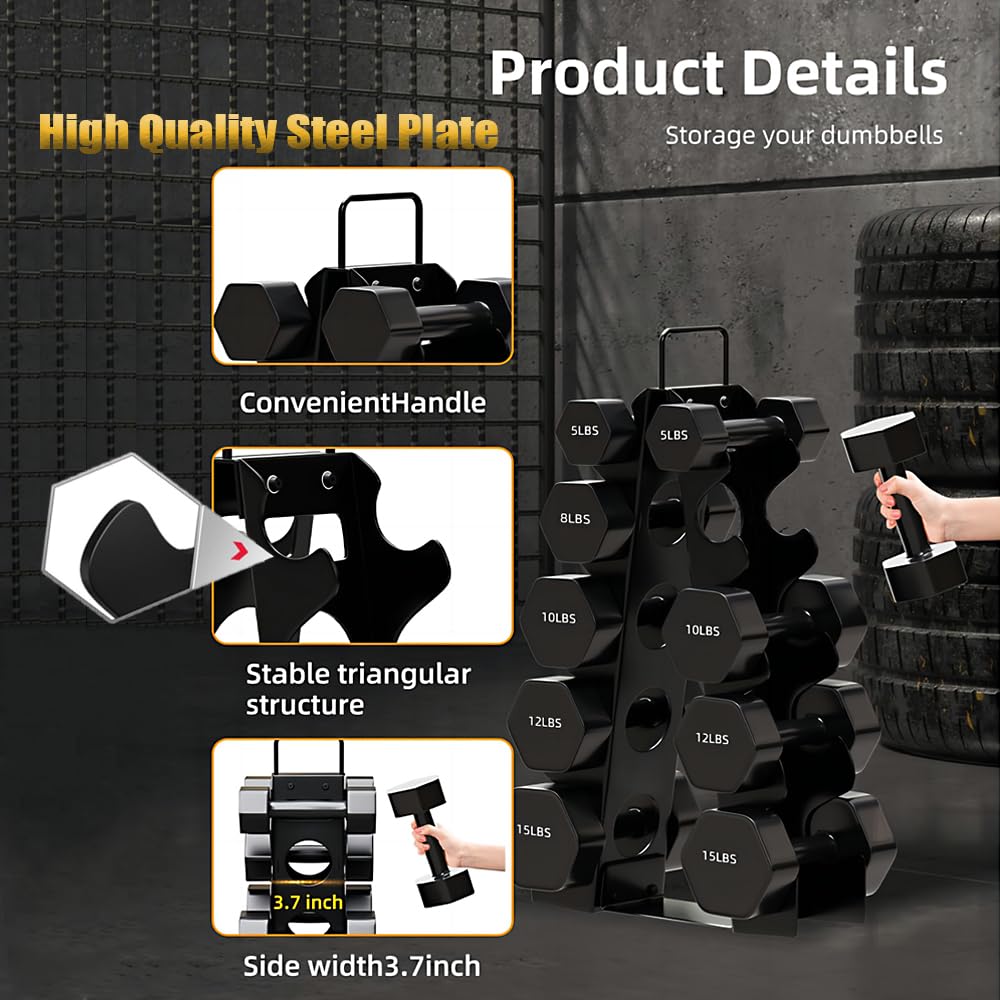 Dumbbell Rack A Frame Dumbbell Storage Rack Dumbbell Holder Tier