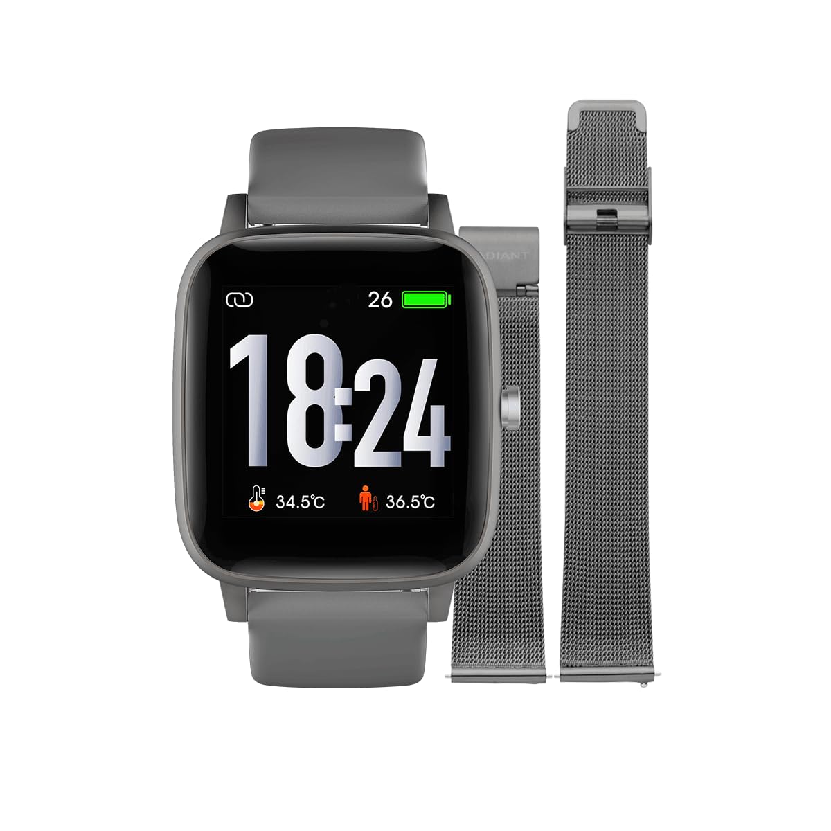 Radiant - Colección Queensboro - Reloj Inteligente, Smartwatch con Pulsometro, Tensiometro, Monitor de Sueño y función de Pulsera Actividad Digital. para Hombre y Mujer. Compatible con Android iOS
