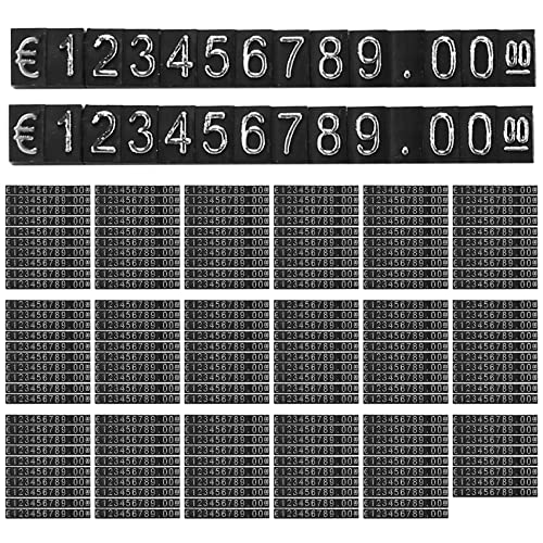 Étiquettes d'affichage de prix en cubes plastique avec numéro réglable pour vitrine