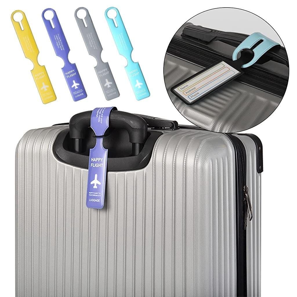 Jazelora Luggage Tags 2 Pack, PVC Cruise Luggage Tag Holders, ID Labels, Name Card Holder for Baggage Bags Suitcases Backpacks, Travel ID Identification Labels, Waterproof Luggage Tags-2 pcs-picture-33