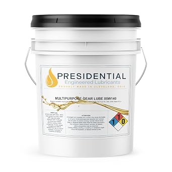 Presidential Multipurpose 85W-140 Gear Lubricant GL-5 5 gal | Premium Oils for Extended Gear Life High Resistance - High-Load Carrying Capacity - Made in USA