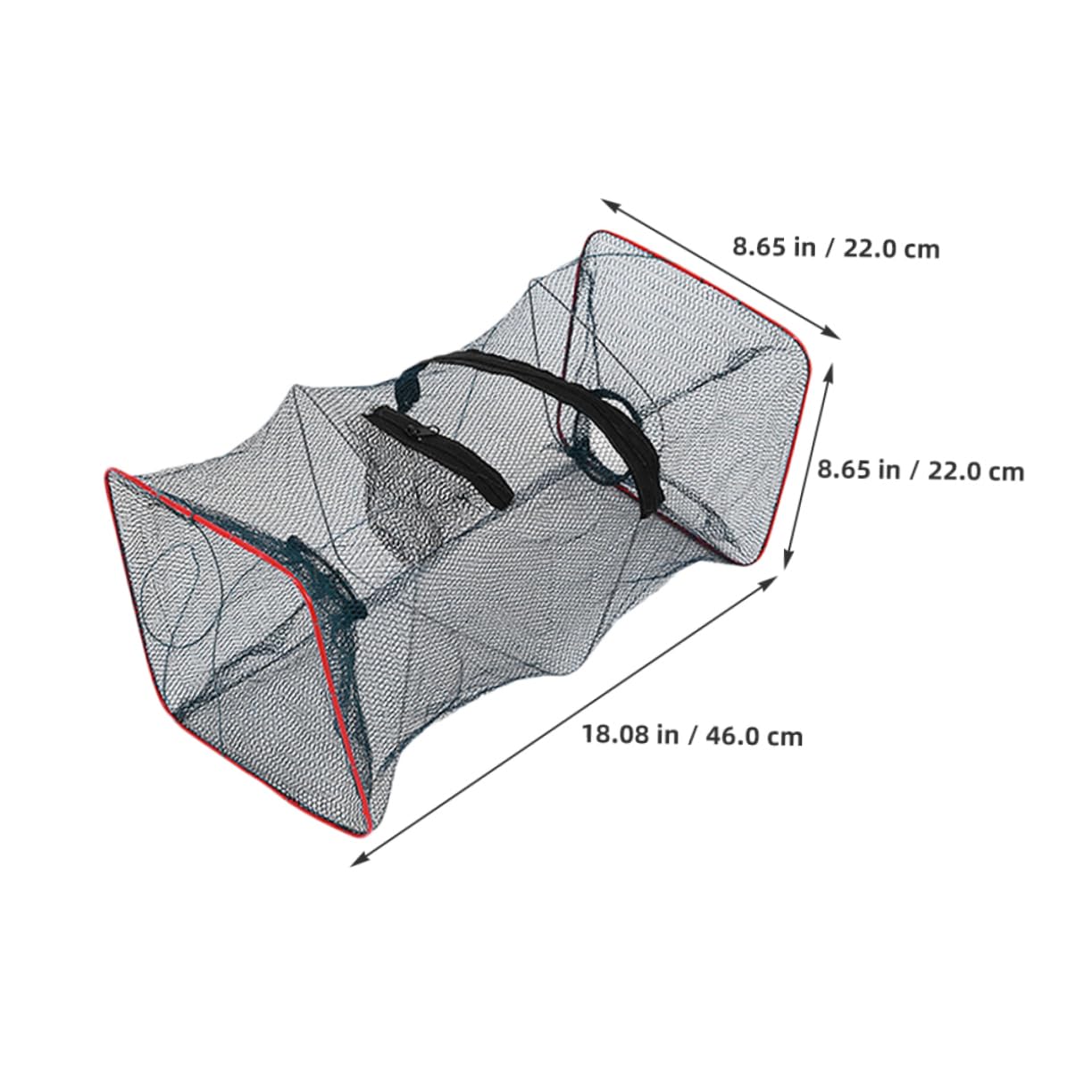BCOATH Foldable Shrimp Bait Net Efficient Fishing for Crabbing Nylon Mesh Metal Construction