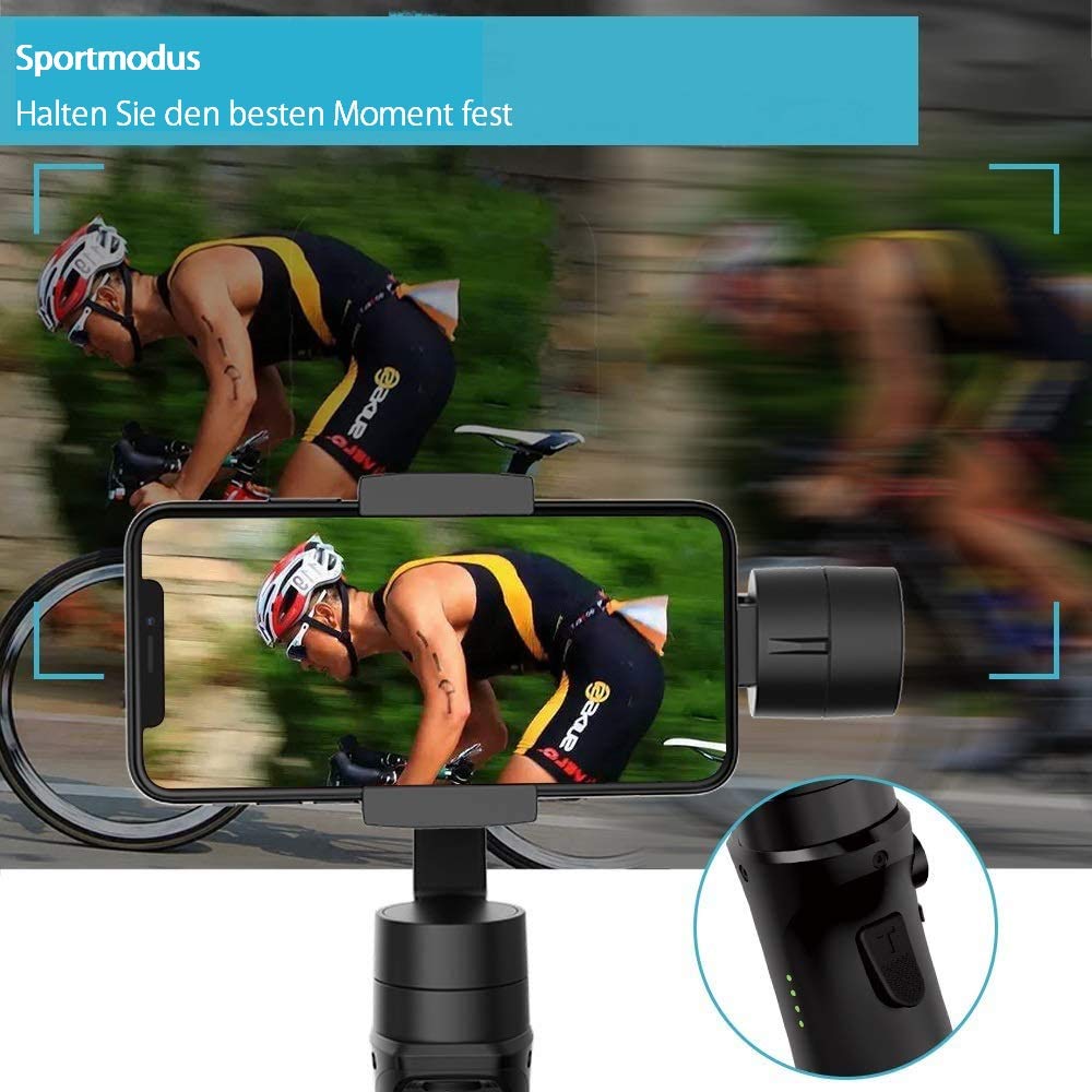 hohem Gimbal para smartphone de 3 ejes, estabilizador con modo deportivo de lapso de tiempo, batería de 3600 mAh, cardán para iPhone 11 Pro XS XR 8 7, Samsung S10 9 8, Huawei P30 Mate 30, etc.