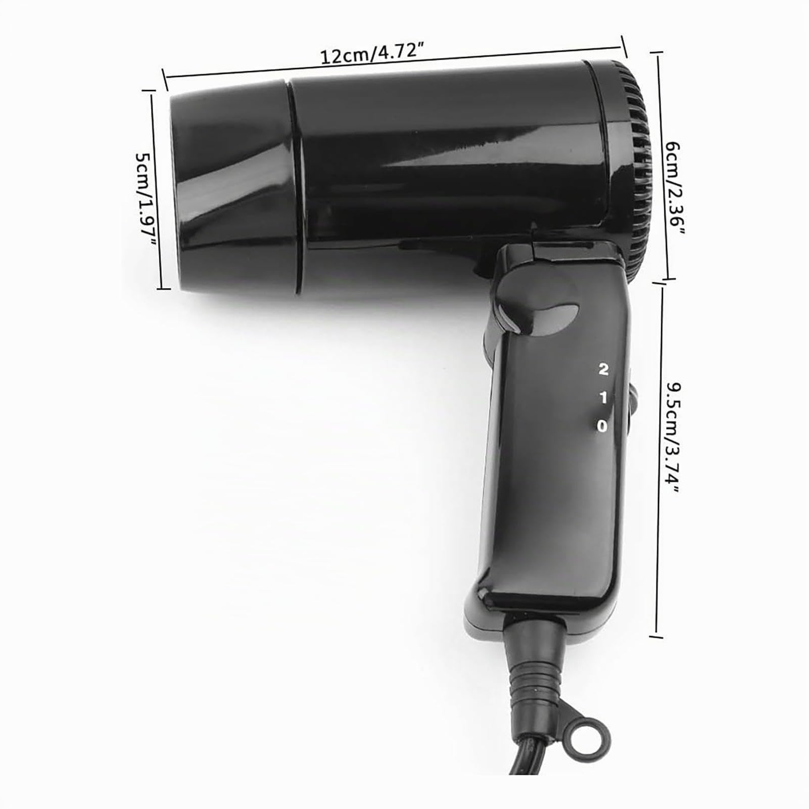 Auto-Föhn für Haare | 12V Auto Hot&Cold Klapp-Haartrockner,Haar-Styling-Werkzeug, Fön für Reise-Wohnmob, Auto, Cabriolet-Auto für Frauen und Männer