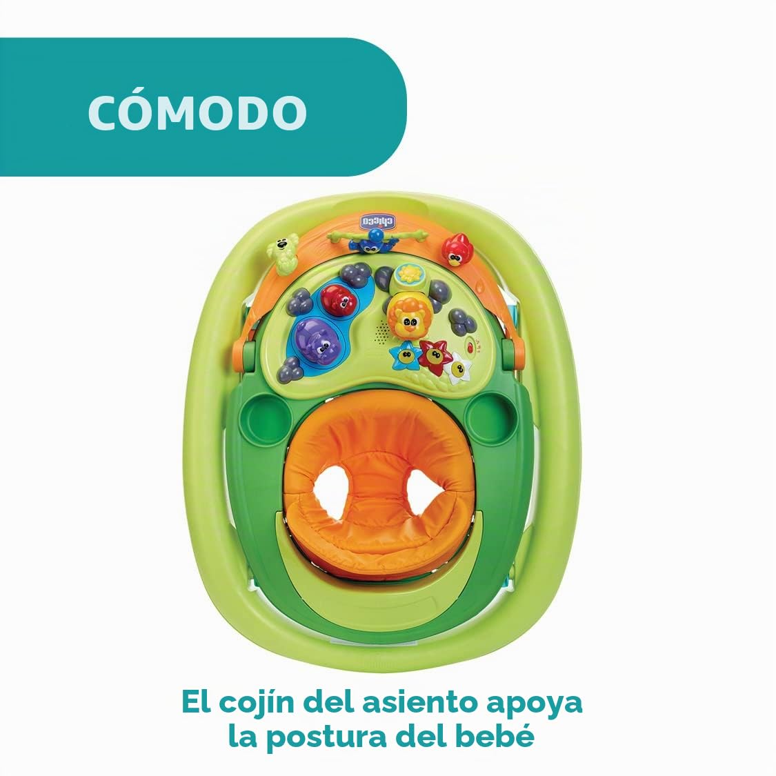 Chicco - Walky Talky Andador para 6 meses, 12 kg, Verde