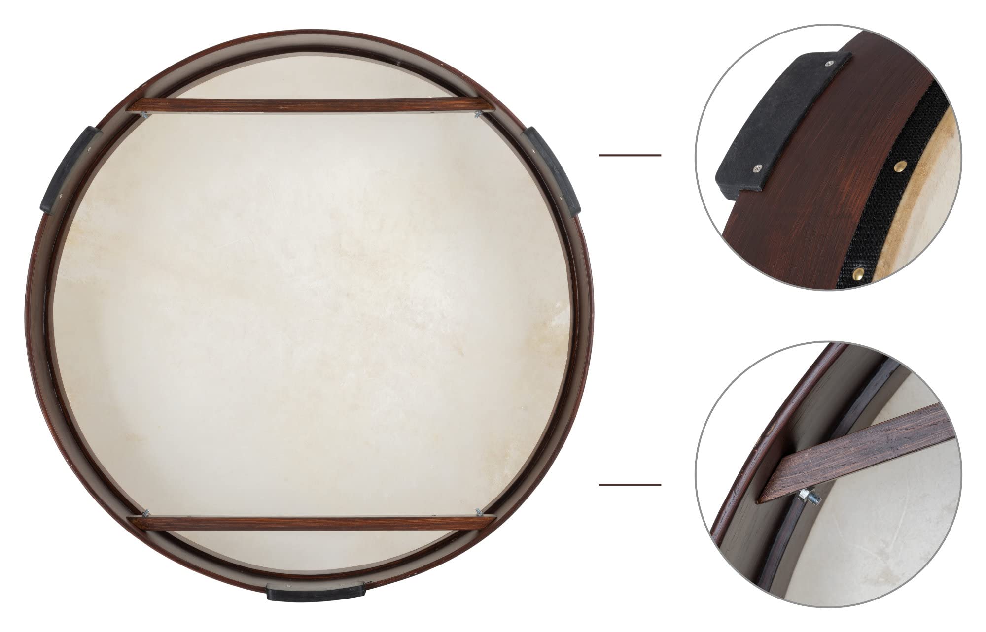 Classic Cantabile TD-36 Grande Tambour Sur Cadre Pour Enfants Et Adultes | Général, Recouvert d'une peau naturelle, Effet énergétique et puissant, Profondeur: 15, 5 cm, Diamètre: 36" (89 cm), Poids: 4
