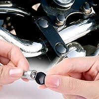 Vista 5 de KiWAV tapón redondo de la cubierta del tornillo de la tapa del tornillo de la motocicleta negro para los pernos de cabeza Allen de 0.236 in rosca