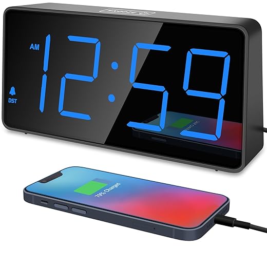 Peakeep Large LED Loud Digital Alarm Clock