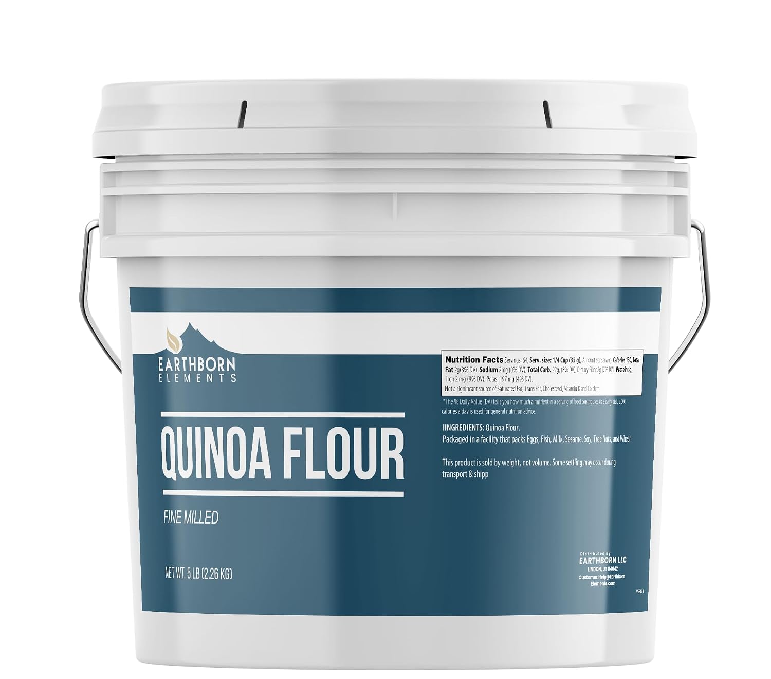 Earthborn Elements Quinoa Flour 1 Gallon, Vegan, Baking & Cooking
