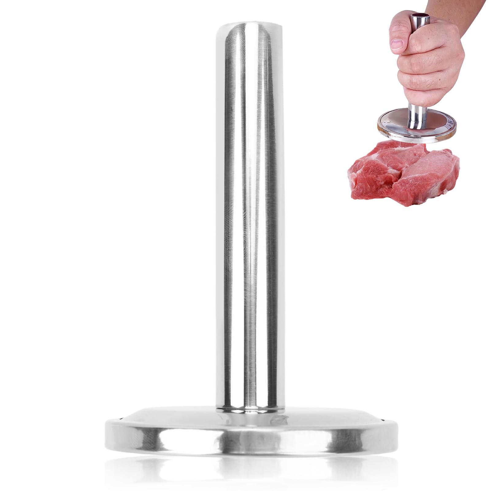 Meat Tenderizer Hammer, Meat Pounder Tenderizer Meat Pounder Flattener Kitchen Mallet Stainless Steel Meat Loosening Hammer Multifunctional Thickened and Weighted Chicken Tenderizer