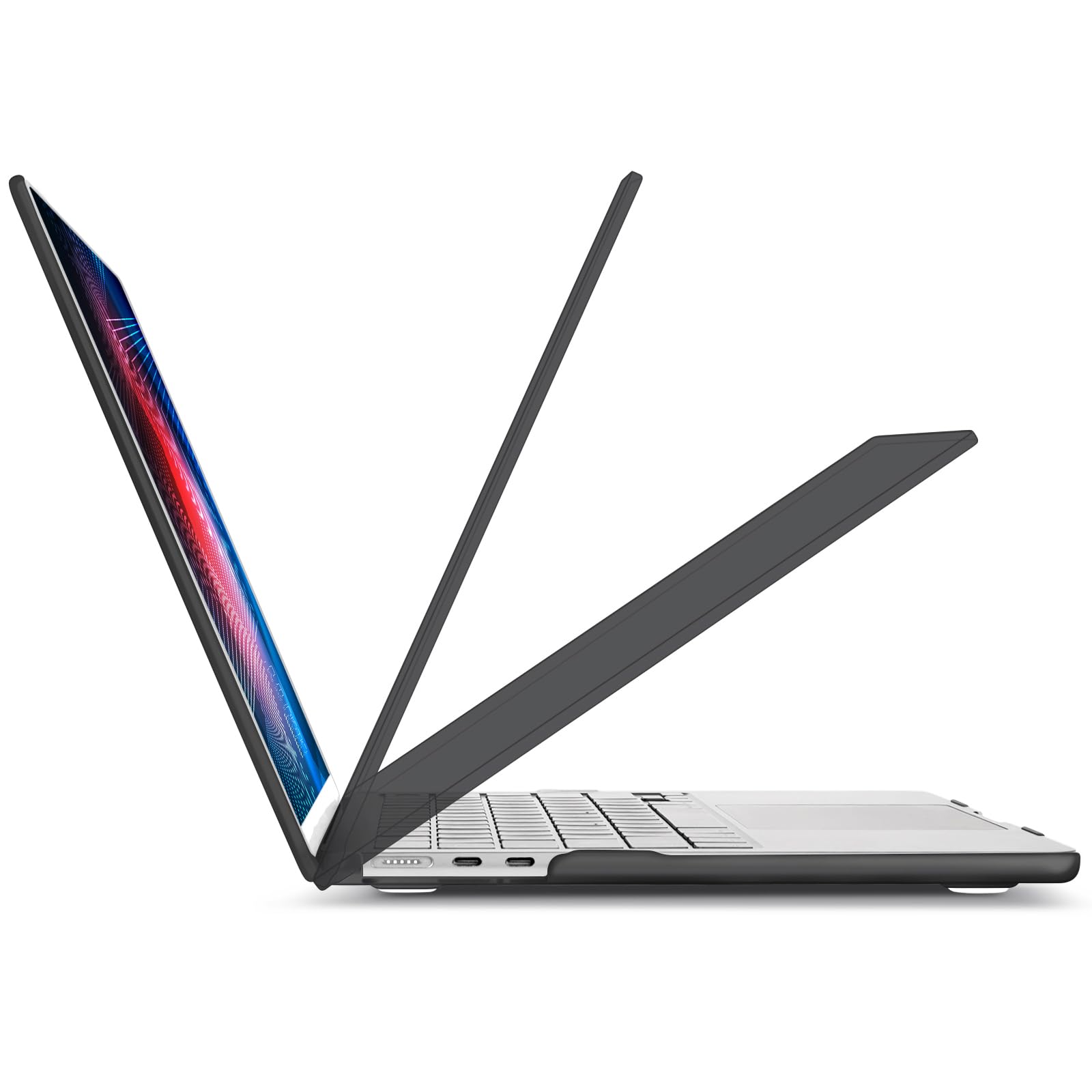 TECOOL Funda para MacBook Pro 13 Pulgadas 2016-2022 (M2 M1 A2338 A2289 A2251 A2159 A1989 A1706) con Touch Bar, Carcasa de Plástico Ultrafina y Cubierta del Teclado UE, Negro — view 67