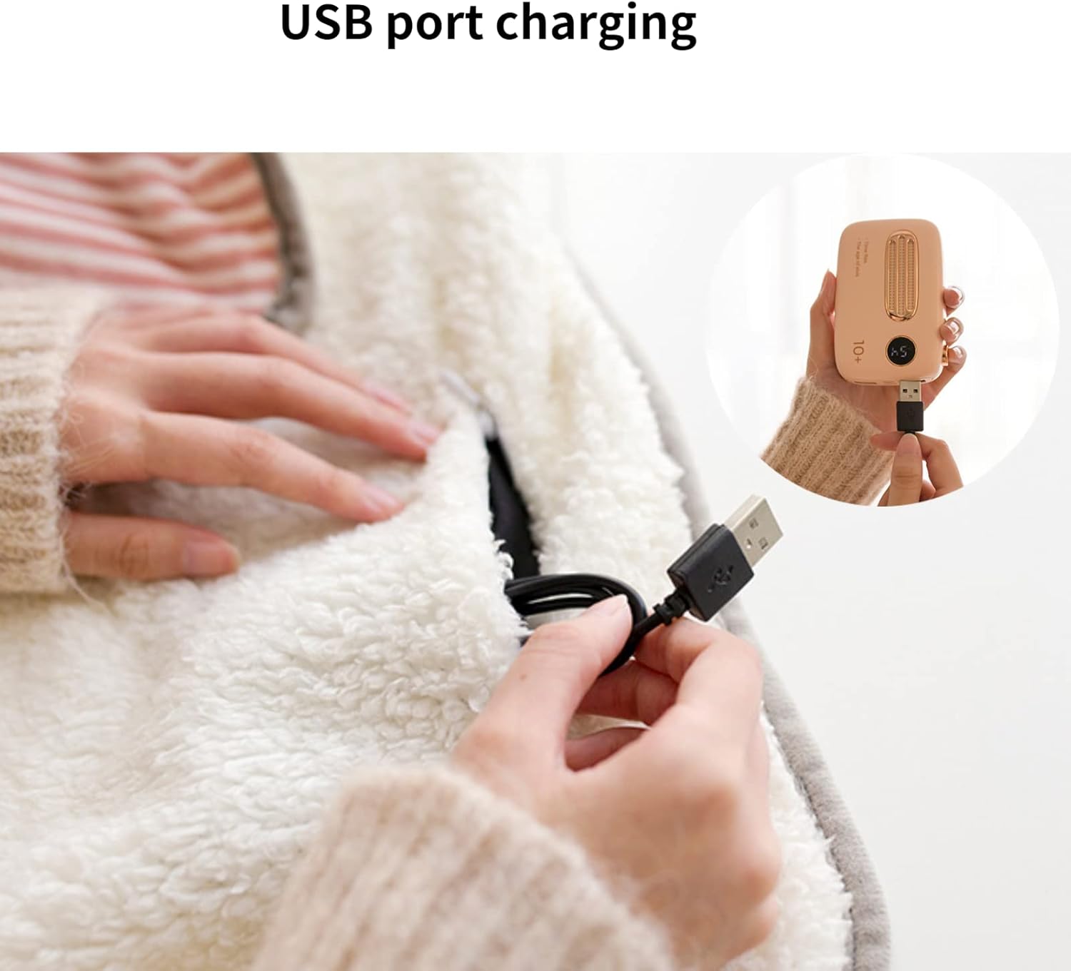 review SiiMMM USB Heated Shawl Electric Heated Blanket Portable Plush Flannel Blanket with Heat Controller for Car Office Home Camping (72 * 115cm/28 * 45'',Pink)