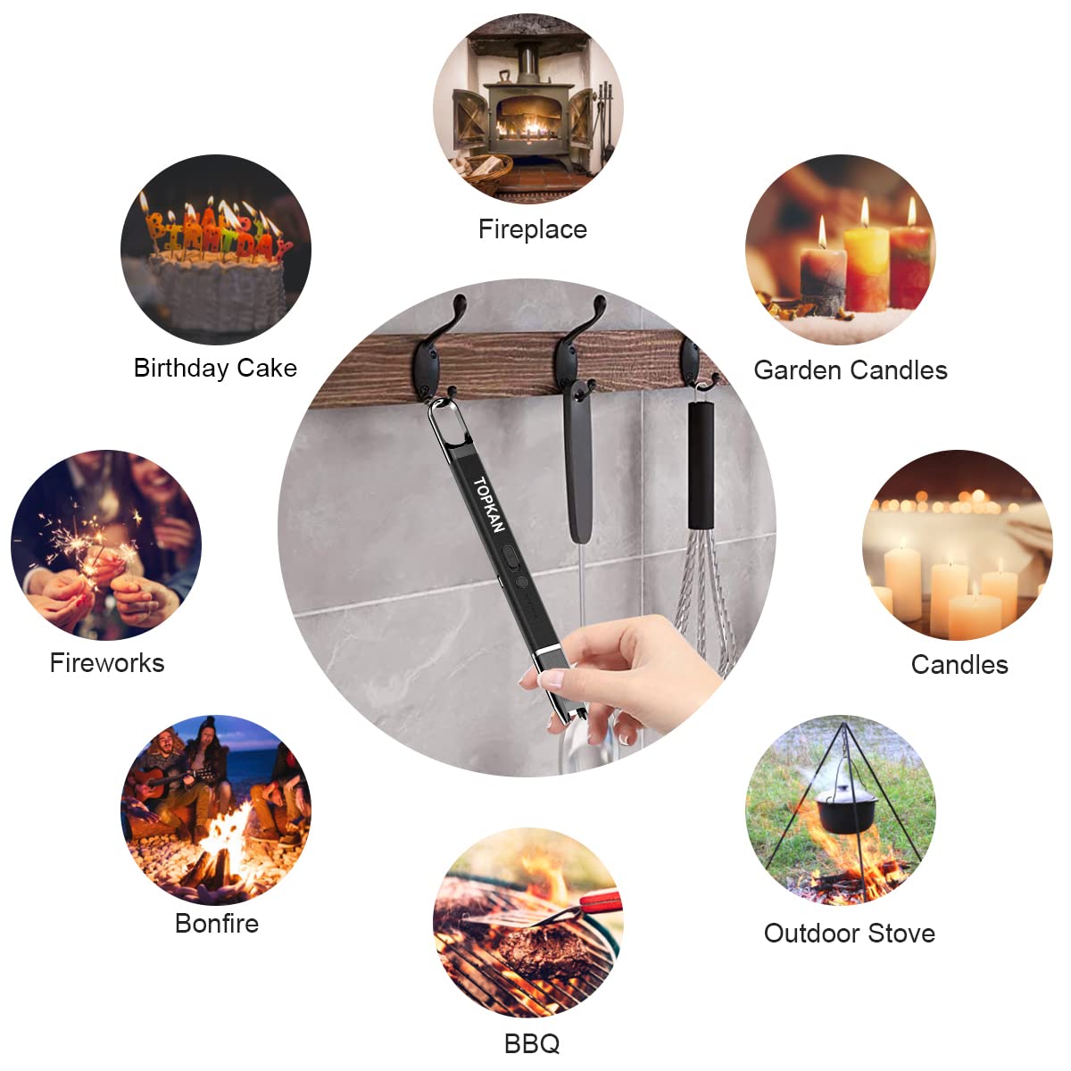 Buy Electric Lighter, Candle Lighter, Windproof USB Rechargeable