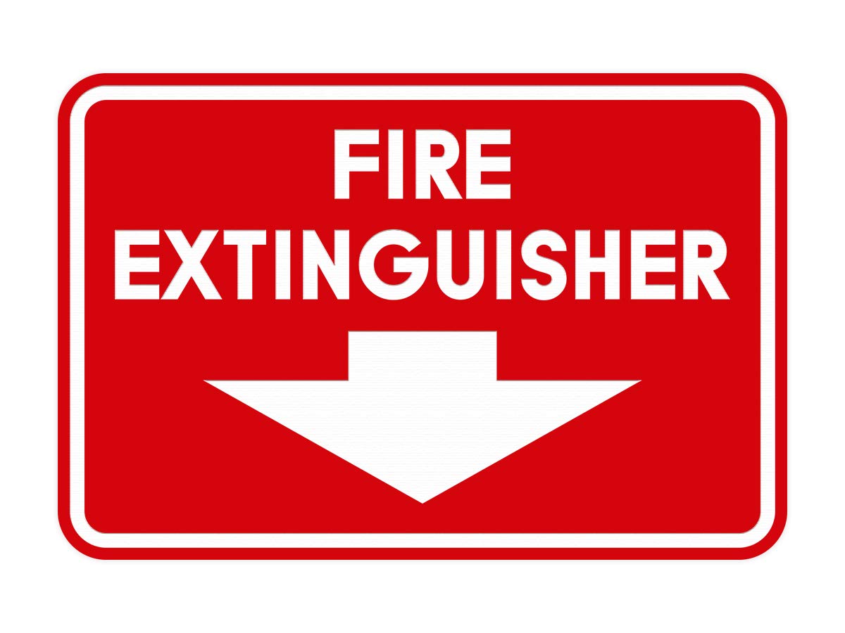 Signs ByLITA Classic Framed Fire Extinguisher (Red) - Small