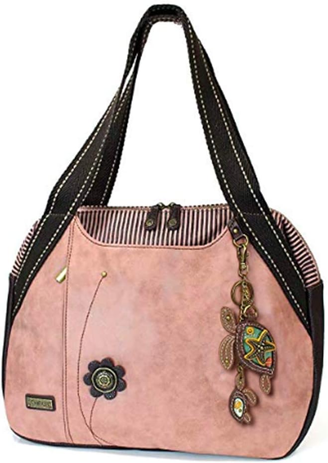 Handbags Dust Rose Shoulder Purse Tote Bag with Key Fob/ Coin Purse