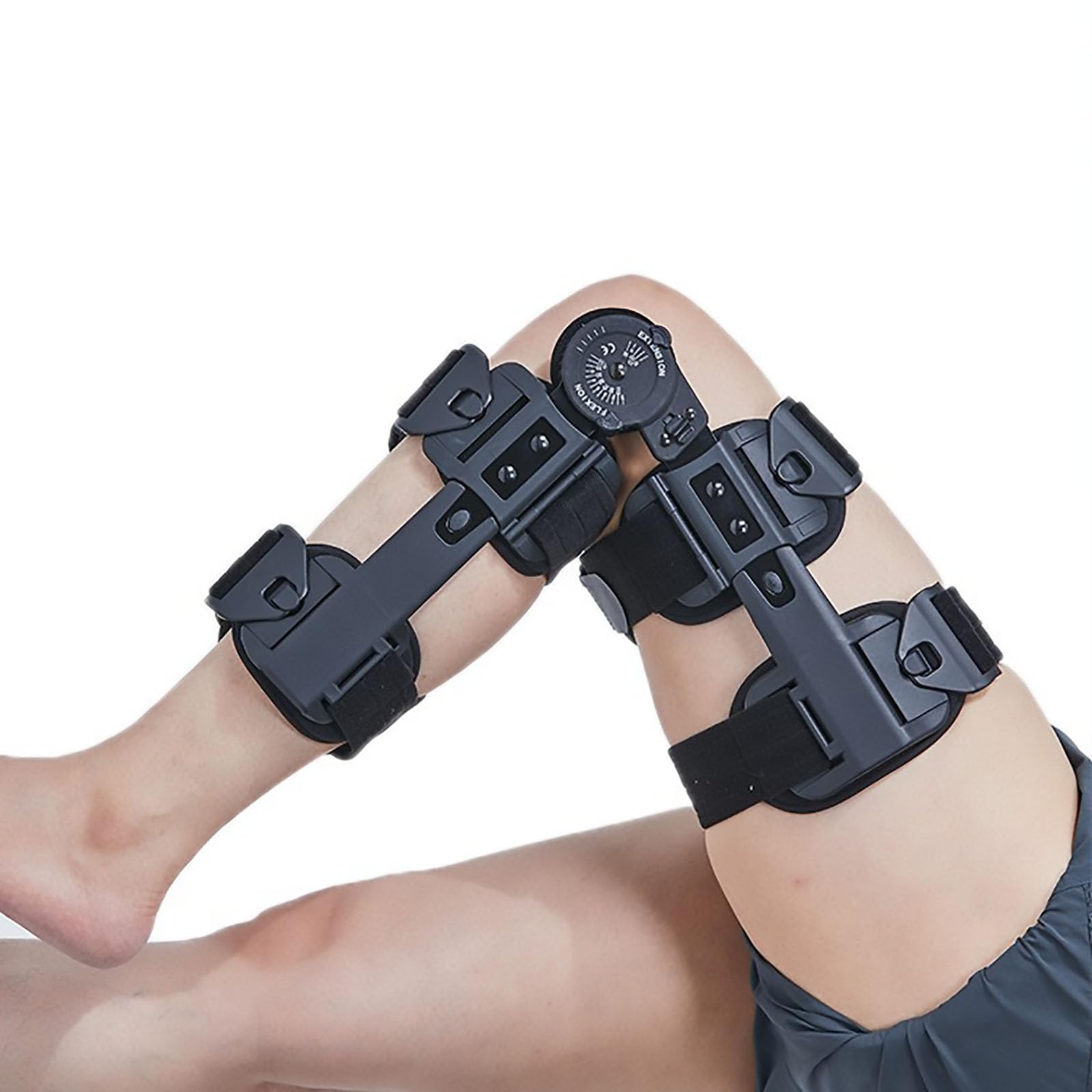 HAILM Ortesis de Rodilla Regulable, Knee Brace para Protección y Alivio Dolor Artritis, Desgarro Menisco, ACL, MCL, para Hombres y Mujeres Inmovilizador Rodilla Posoperatorio