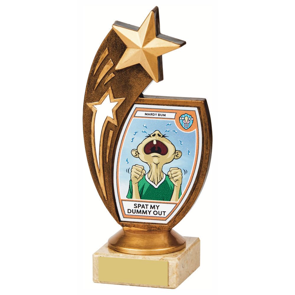 Spat My Dummy Out Fun Antique gold Football Trophy award Fun award 170mm Free Engraving -1627A-TWT