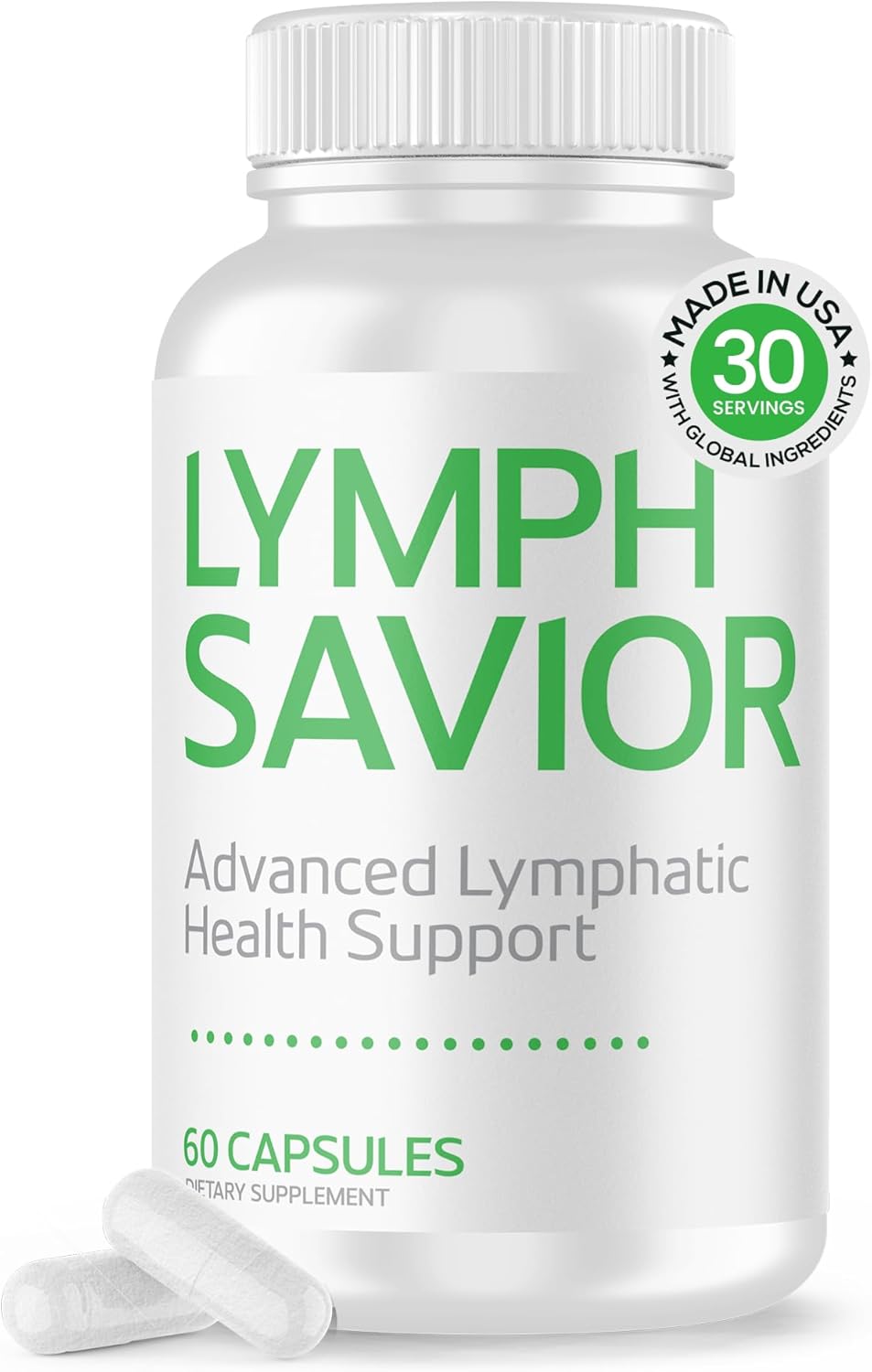 Plant-Based Lymphatic Support Supplement with Red Clover, Horse Chestnut & Burdock Root for Fluid Balance & Daily Wellness - Non-GMO, Made in USA - 30-Day Supply, 1 Bottle