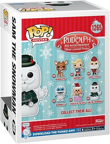Miniatura 4 de POP Holiday Rudolph The Red-Nosed Reindeer - Figura de vinilo Funko de Sam The Snowman (incluye funda protectora de caja compatible), multicolor de
