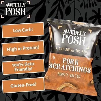 OH Y HOG!® Pork Cracklings IX BOX - 12 X **40g** Packs Per Box - High