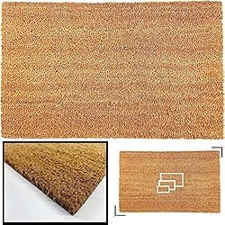Felpudo Grande LucaHome - Felpudo Entrada casa 60x90cm 14mm - Felpudo Fibra de Coco con Base Antideslizante - Exterior e Interior - fácil de Limpiar - Felpudo Resistente para hogar, Oficina, terraza y jardín
