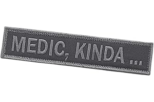 Blackout Medic Kinda Name Tape 1x5 Subdued Morale Tactical Military Fastener Patch