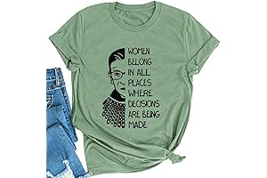 Women's RBG T-Shirt: "Women Belong in All Places"