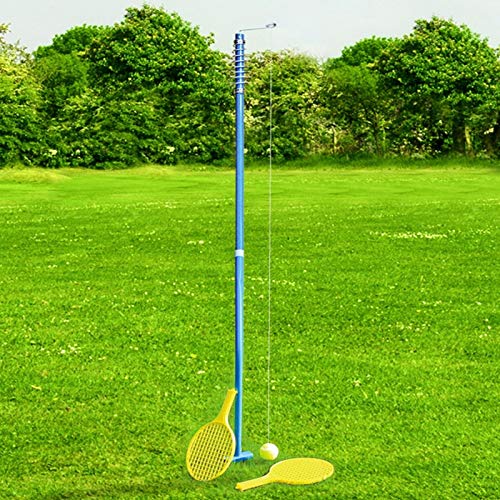 Rexco Spinning Rotor Pole Tennis Ball Racket Bat Game Set Toy Playset Garden Lawn Beach Outdoor For Kids Childrens Family 2 Two Player Entertaining Fun