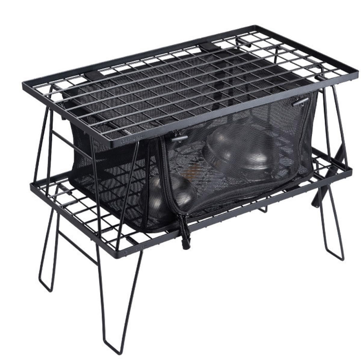 Borsa Organizer per Stoviglie Esterno Cerniera e Maniglia, Borsa Portaposate per Campeggio e Picnic Rete