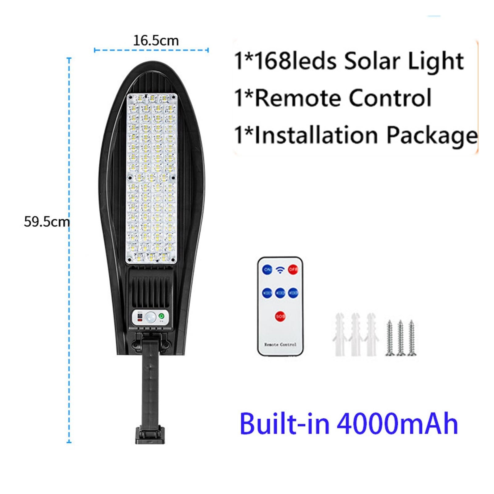 Lampy Solarne Zewnątrz, Potężna lampa słoneczna zewnętrzna IP65 wodoodporna 4000Mah oświetlenie uliczne czujnik ruchu słoneczna lampa ścienna indukcyjna do domu w ogrodzie,Do ogrodu, ulicy, werandy(1