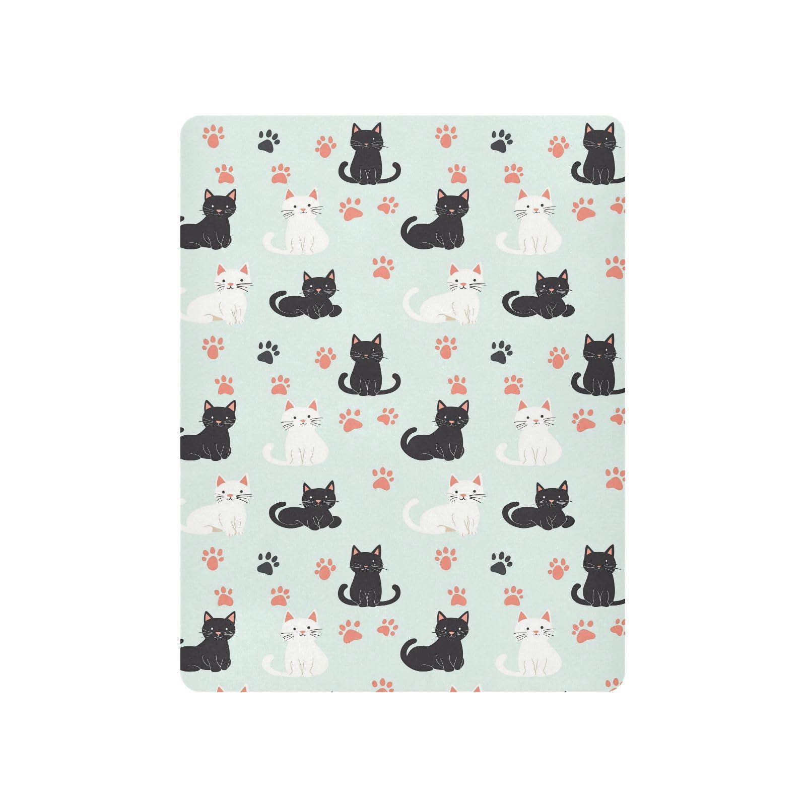 Crib Sheets for Boys Girl Cats Paws Neutral Mini Crib Mattress Sheets Fitted, Funny Toddler Baby Sheets for Crib Mattress Soft & Breathable 39 * 27 * 5In