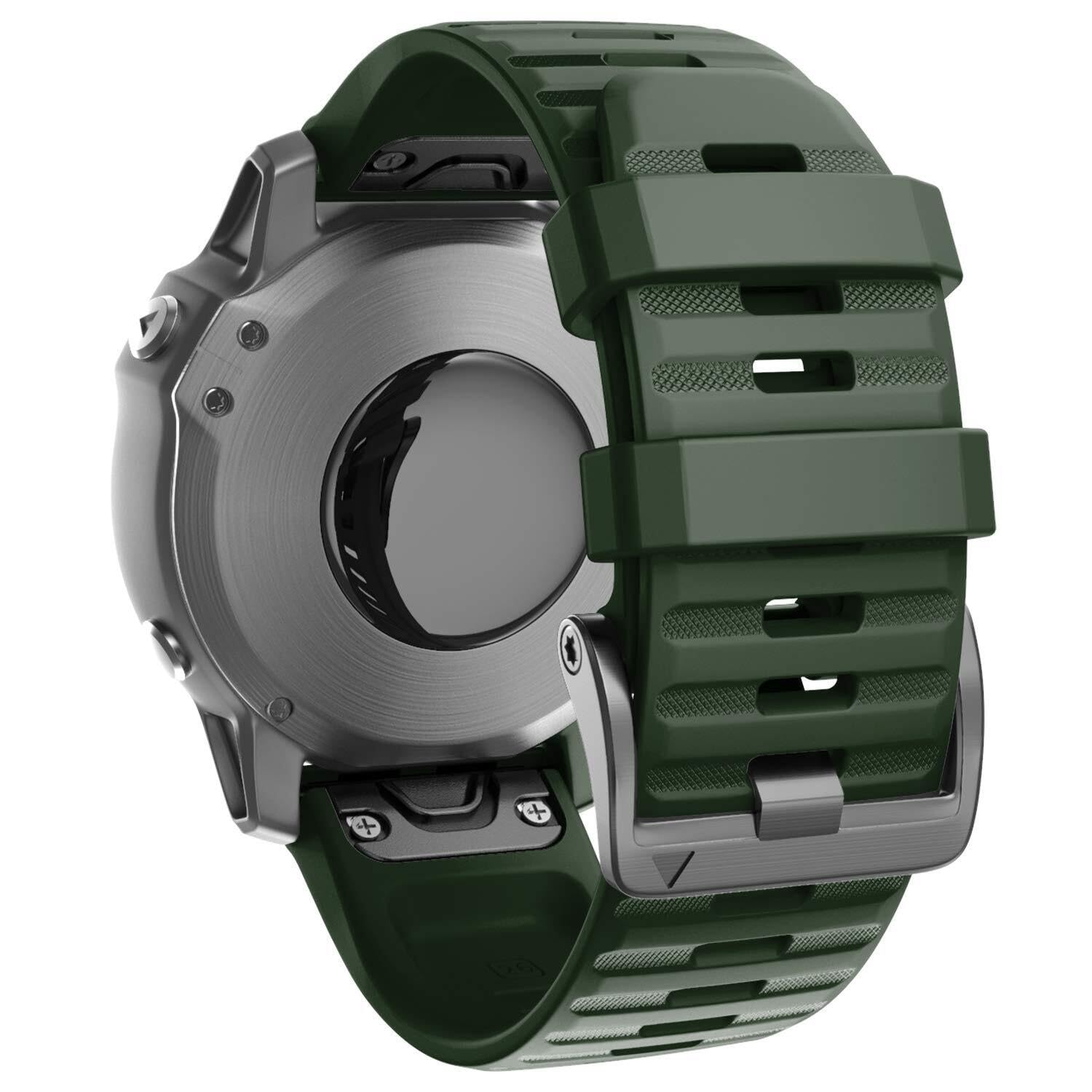Do zegarka Fenix 8/6X/7X Band 26 mm, łatwy do dopasowania, miękki silikonowy pasek do zegarka, zamiennik do smartwatchy Fenix 5X / Fenix 5X Plus/Fenix 3/Fenix 6X Pro/Descent Descent MK2i